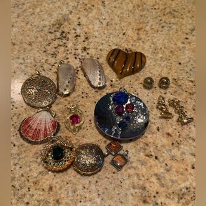 Vintage costume jewelry - necklace charms / pendants